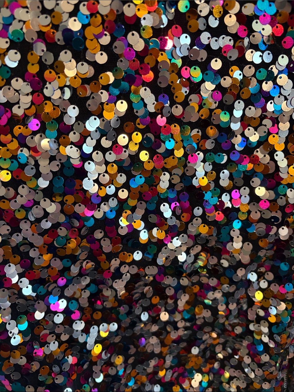 Anna-Kaci Multicolor Sequin Bomber Jacket - Black Base - Picture 3 of 4
